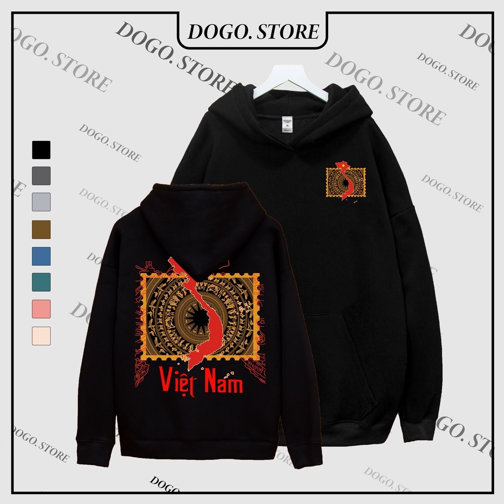 [Mã FAMARAL2 giảm 10K đơn 50K] Áo nỉ HOODIE VIỆT NAM THỐNG NHẤT DOGO shop ,Áo hoodie nỉ bông cotton unisex