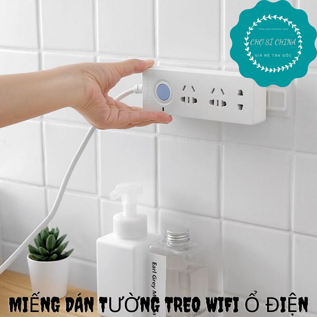 Thanh dán treo ổ wifi, ổ cắm điện, giá đỡ treo cố định vật dụng cá nhân.