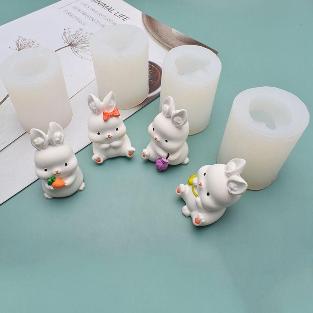 Khuôn Làm Nến Hình Thỏ Phục Sinh Bằng Nhựa Epoxy Siêu Bền