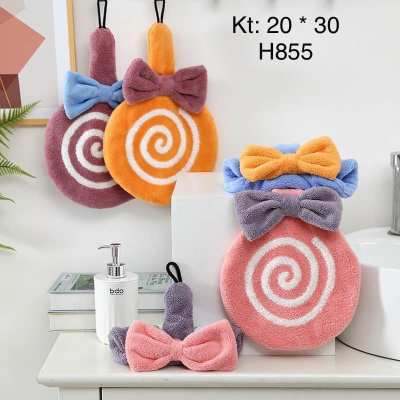 Khăn lau tay nhà bếp hình viên kẹo ngộ nghĩnh