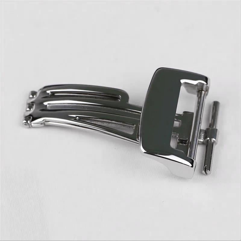 Khóa Gài 18mm Dạng Gập Cho AP GA2100 Dây Đeo Đồng Hồ Bằng Da Cao Su Màu Bạc/Đen/Vàng Hồng