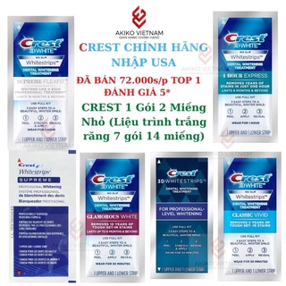 [ 1 GÓI lẻ ] Miếng dán trắng răng ❤ FREESHIP ❤ Miếng dán Crest 3D White Whitestrips [Hàng Mỹ] - trắng răng Crest