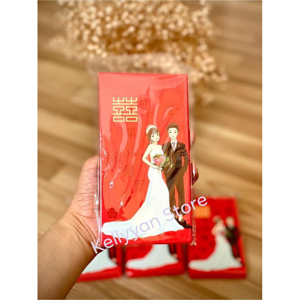 COMBO 6 LÌ XÌ ĐÁM CƯỚI ĐÁM HỎI - MẪU CÔ DÂU CHÚ RỂ MANG PHONG CÁCH TÂY ÂU