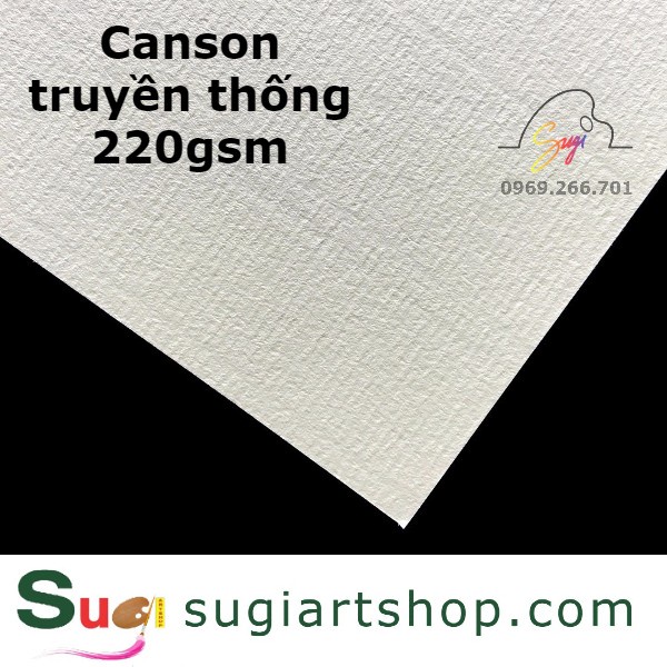 Giấy vẽ canson dày định lượng 220gsm, giấy vẽ màu nước, canson vẽ màu nước