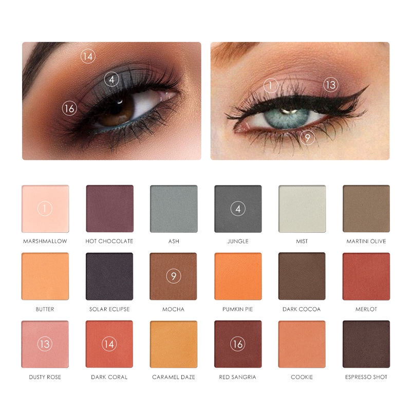 Focallure 18 Color Eyeshadow Palette Matte Pearly Glitter Eyeshadow Makeup FA40