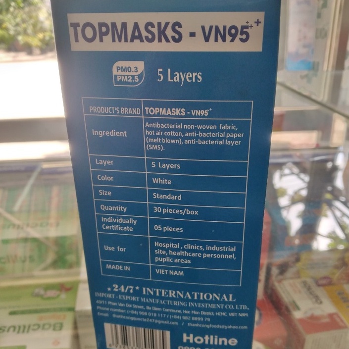 Khẩu Trang Y Tế 5 Lớp TopMasks N95+ (Hộp 30 cái) | BigBuy360 - bigbuy360.vn