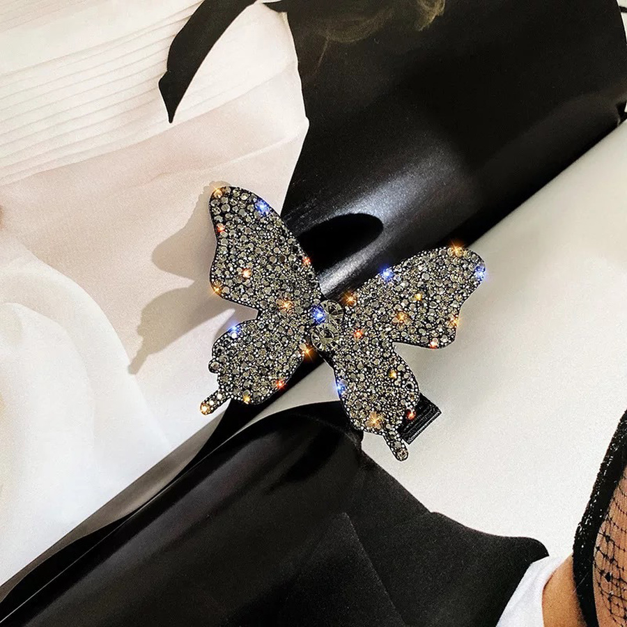 Kẹp tóc hình bướm đính kim cương giả thời trang cho nữ