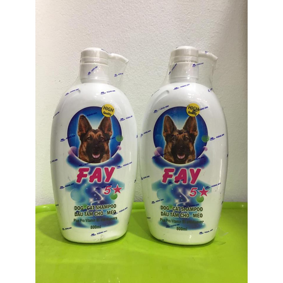 Dầu Tắm Chó Mèo Trị Khuẩn Fay 800 ML