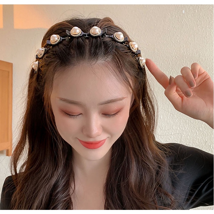 Băng Đô Cài Tóc Đính Ngọc Trai Nhân Tạo 2023 Thời Trang Mới