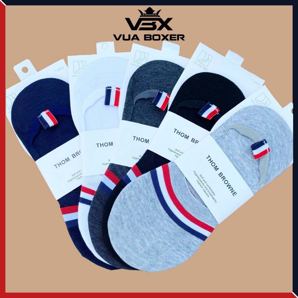 Tất Lười Nam, Tất Nam Giày Lười vải cotton mềm mại, Có đệm cao su chống trượt gót chân