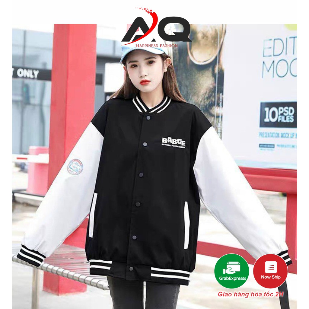 Áo Bomber Jacket BABGE Khoác Dù Áo Bóng chày Nam Nữ chống nắng cao cấp- AQ STORE