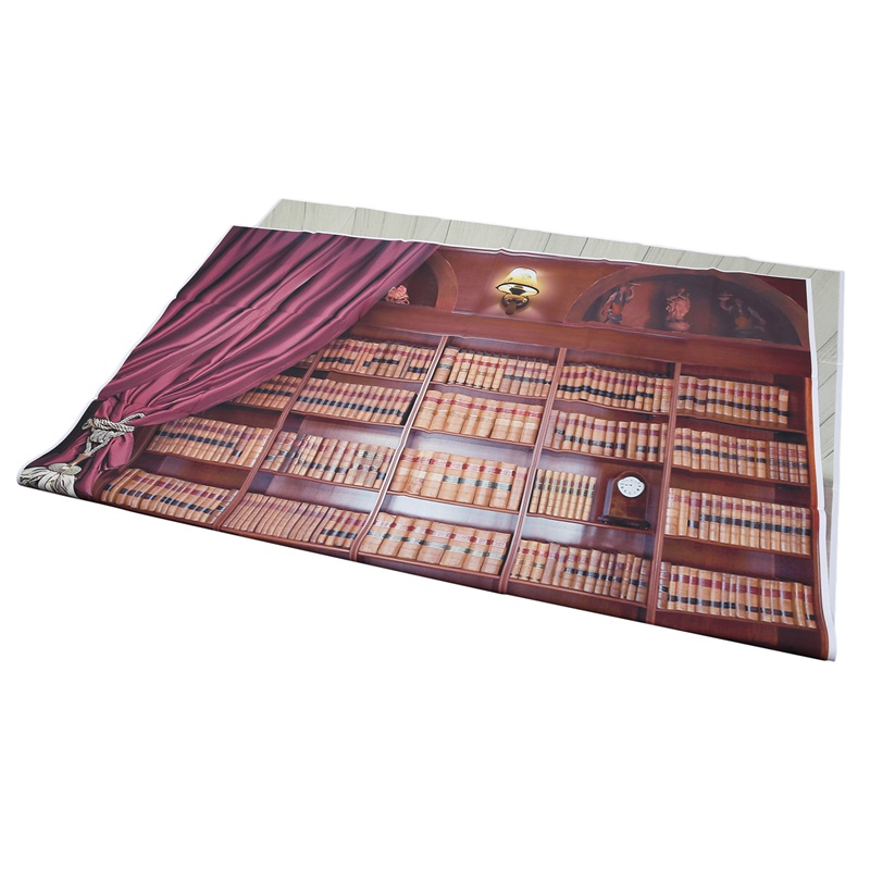 Phông nền chụp ảnh hình quyển sách gỗ cổ điển 5x7ft
