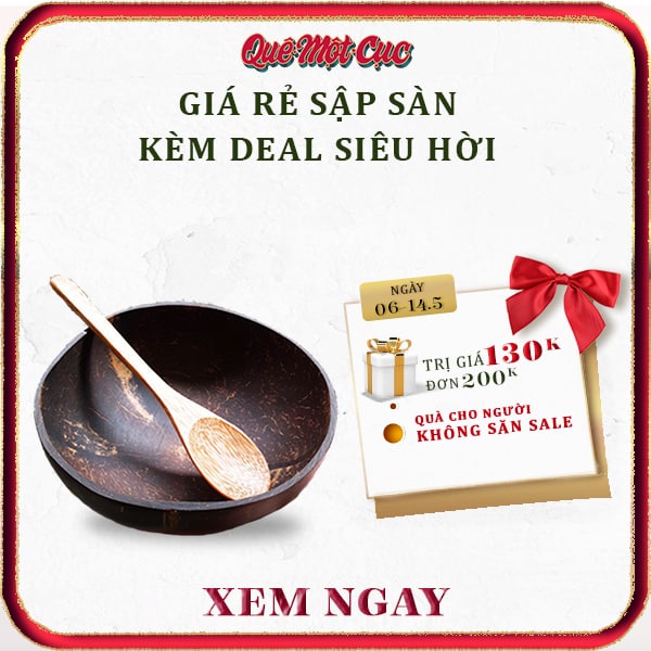 BÁT CHÉN DỪA (RẺ  SẬP SÀN) GÁO, MUỖNG GỖ DỪA 100% THIÊN NHIÊN, QUÊ MỘT CỤC 1 CÁI GÁO DỪA