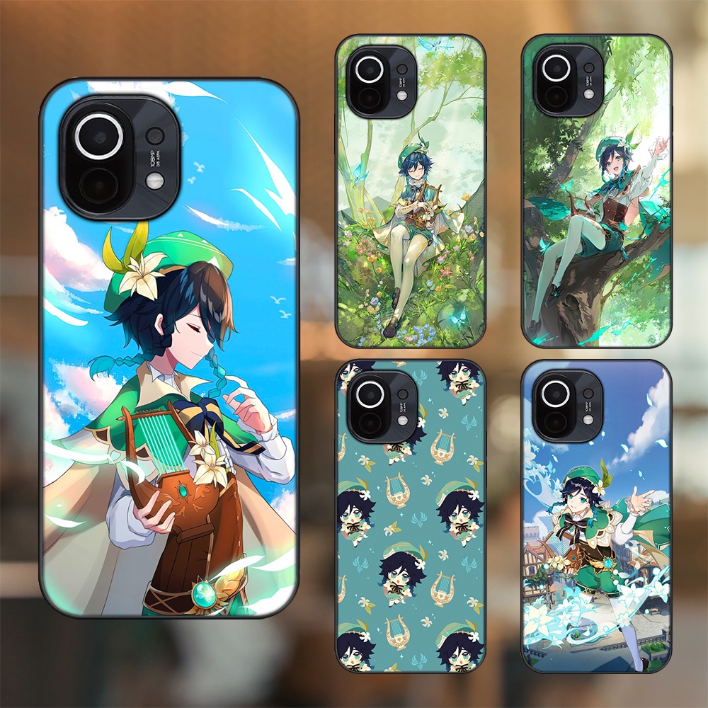 Ốp lưng Xiaomi Mi 11 viền đen in hình Venti Genshin Impact