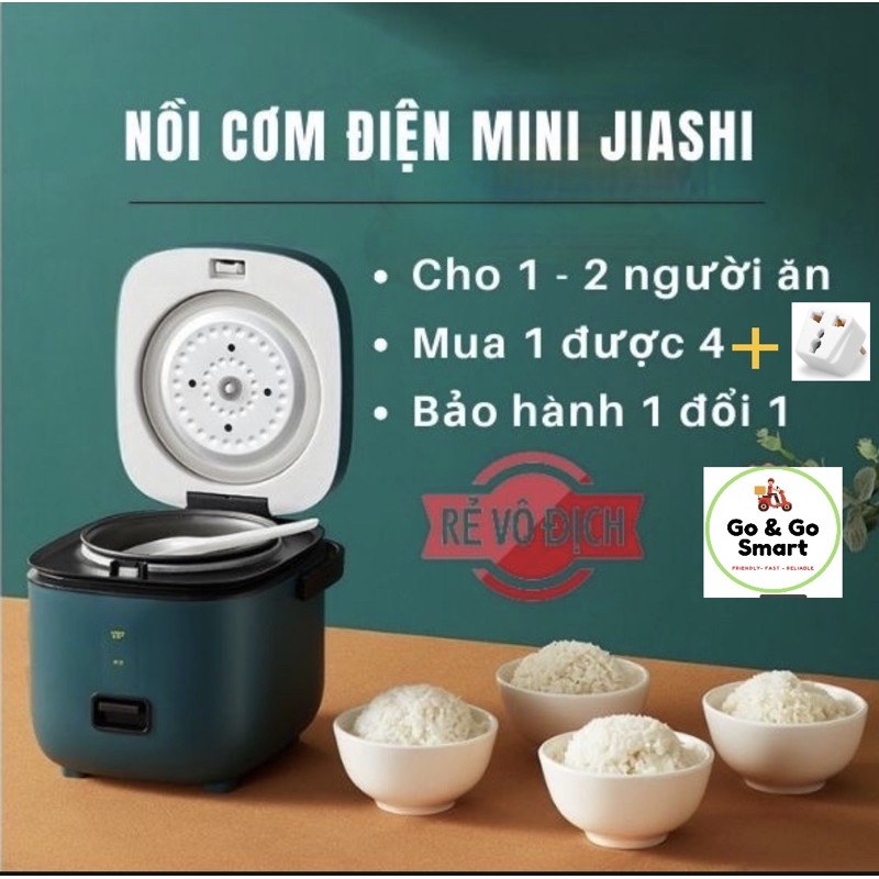 Nồi Cơm Điện Nấu Cháo Đa Năng Mini JIASHI 1.2L(0.8L lòng nồi) [Hàng Nội Địa]