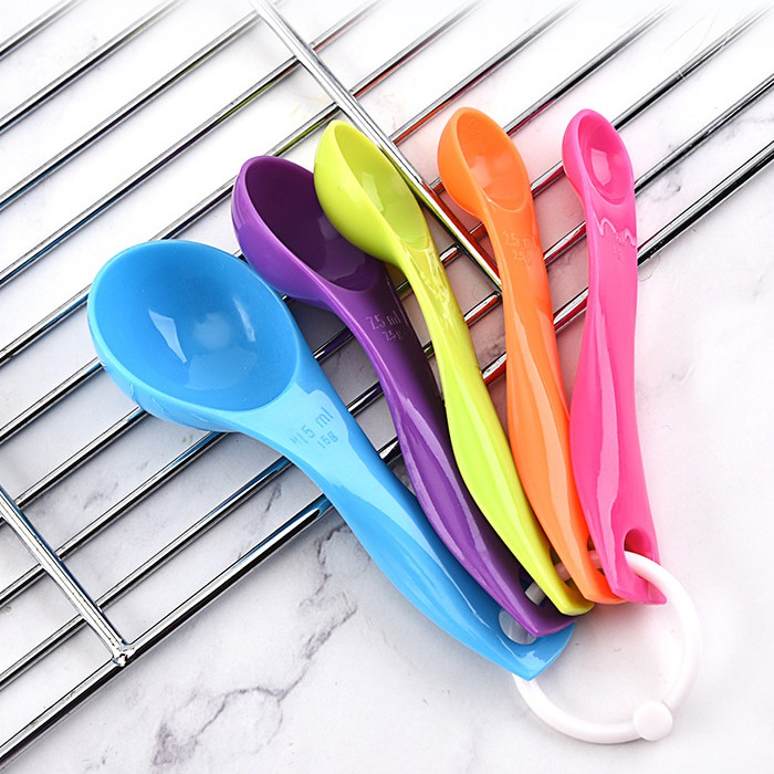 [Haobaby2018]Bộ Thìa (Muỗng) đong định lương gia vị, sữa bột,cà phê,nguyên liệu làm bánh nấu đồ ăn dặm nhỏ gọn cho bé