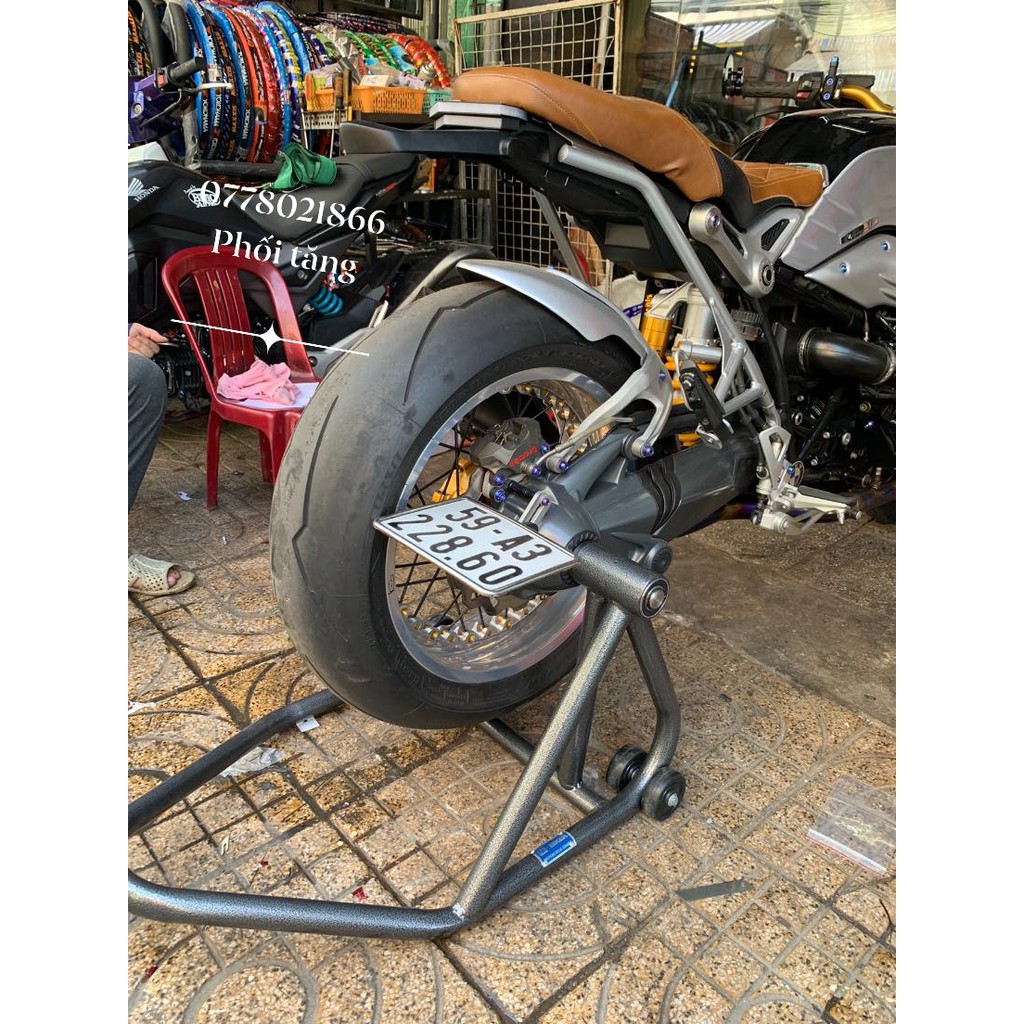 Ben nâng xe pkl Mô Tô dòng xe 1 gấp R9T , Streetfighter Ducati , chống nâng xe bánh sau chính hãng M-Bike