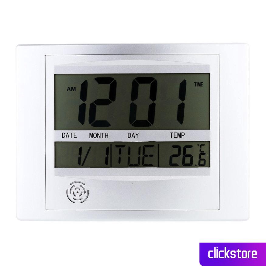 Đồng hồ điện tử đo nhiệt độ lcd ts-h129y treo tường trang trí