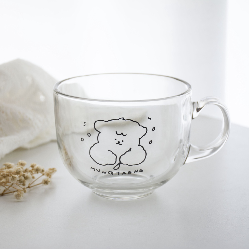 Tách, Ly Thủy Tinh Ăn Ngũ Cốc Breakfast Cup Love Someone Love Bloom