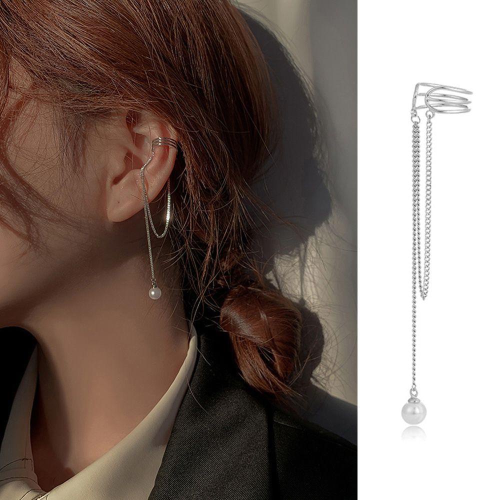 Khuyên Kẹp Vành Tai Dáng Dài Không Cần Xỏ Lỗ Thời Trang