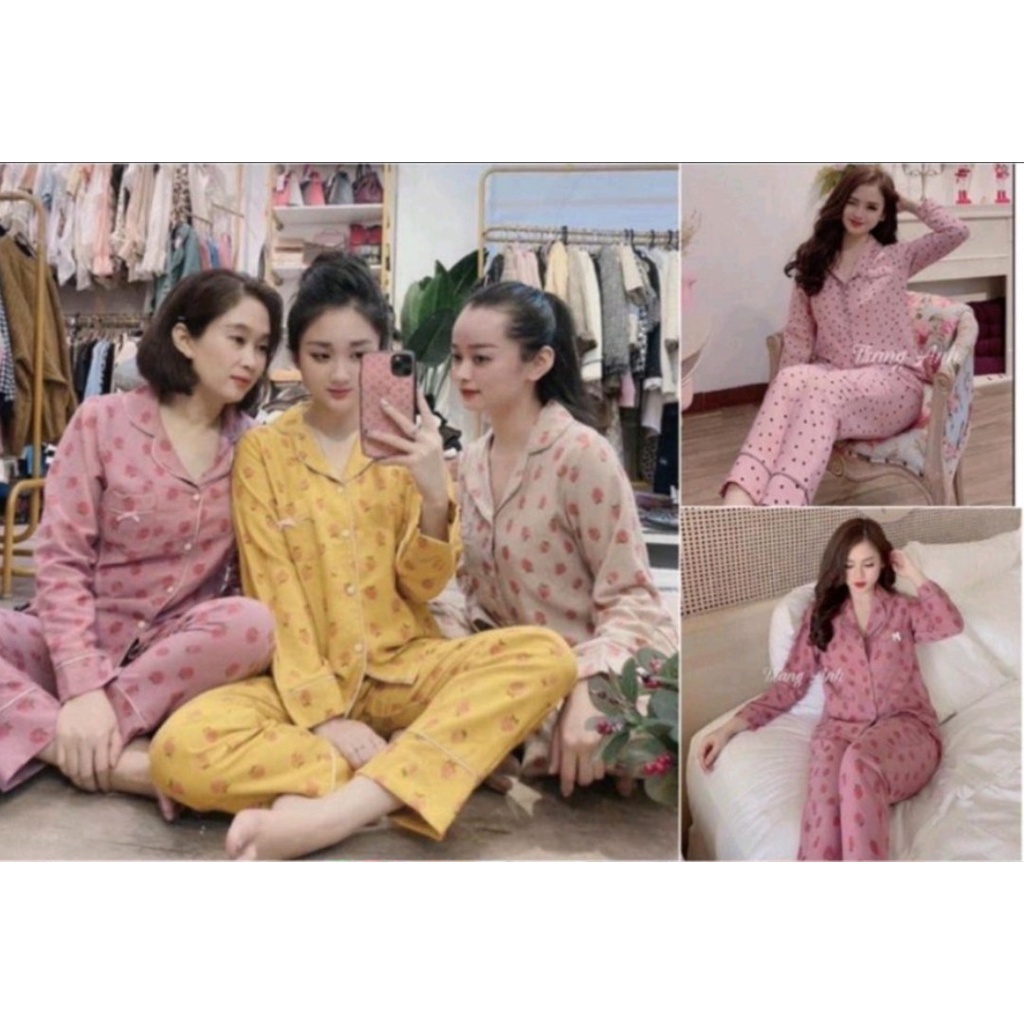 [RẺ VÔ ĐỊCH ]𝗕𝗼̣̂ Đ𝗼̂̀ 𝗡𝗴𝘂̉ Nhung Tăm Hình &amp; Video thật]Set bộ đồ pijama Nhung tăm
