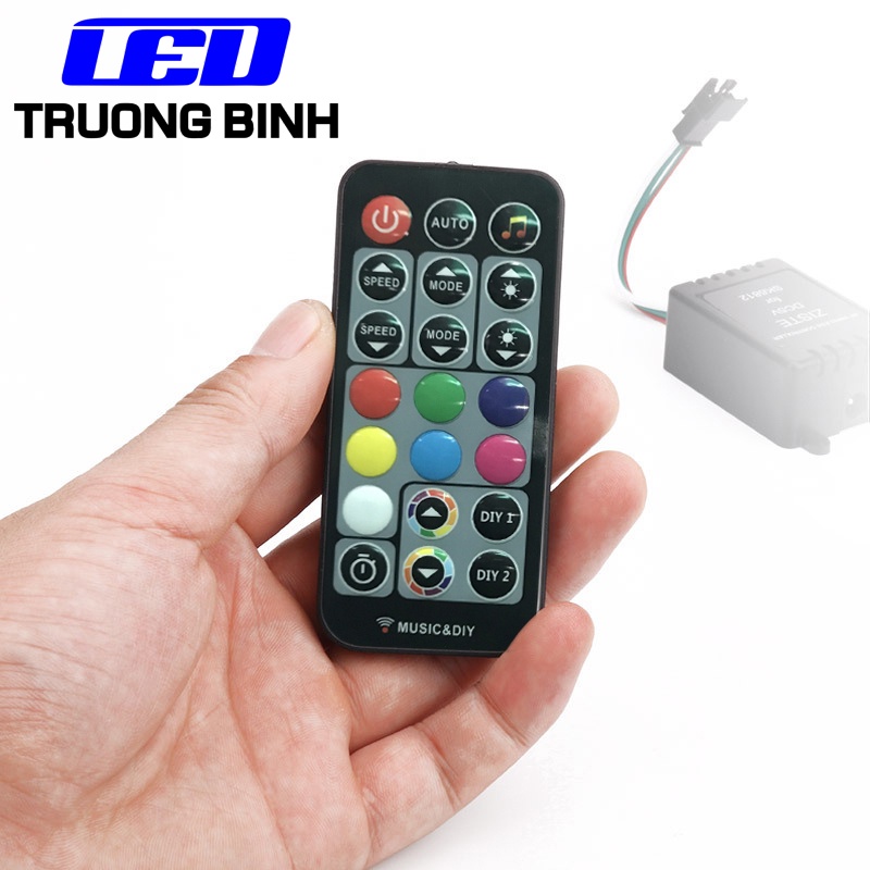 GT201 BỘ ĐIỀU KHIỂN LED FULL MÀU NHÁY THEO NHẠC 21 PHÍM DIY CHO LED WS2811 WS2812B UCS1903
