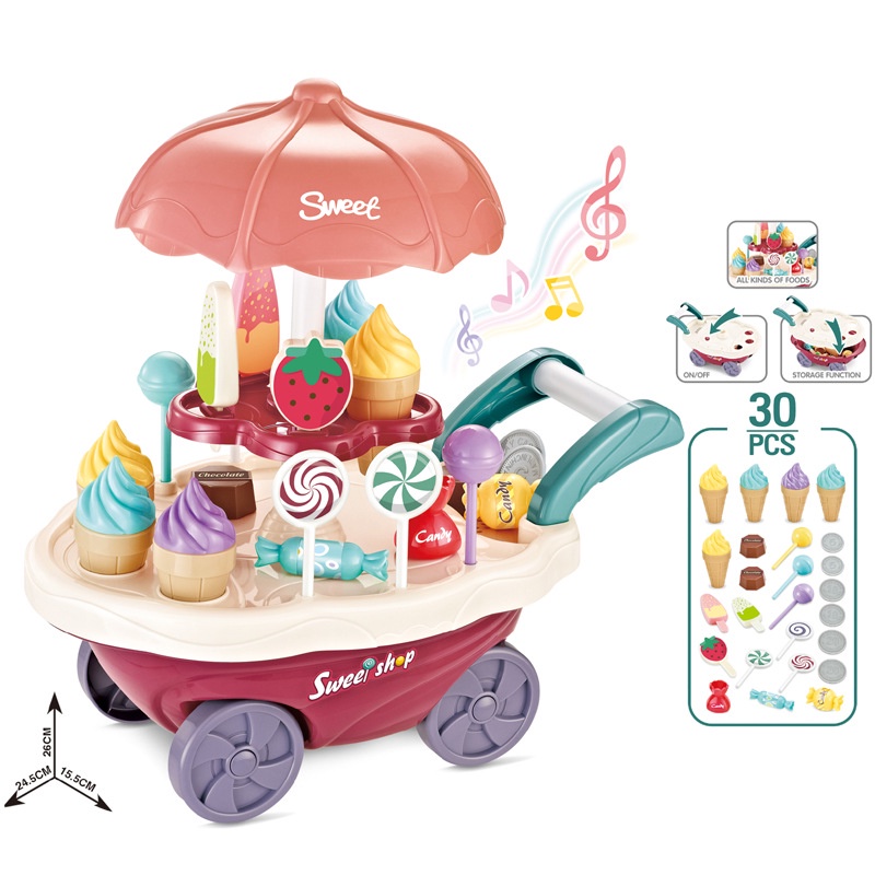Đồ chơi xếp hình ICE CREAM CAR 623 chi tiết, đồ chơi 1 trong 2, 12 trong 1, lắp ráp xe ô tô bán kem cho bé Thanh Xuân