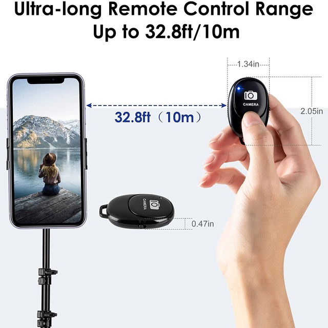 Thiết bị điều khiển chụp ảnh không dây bluetooth với pin và hẹn giờ cho điện thoại android chất lượng cao