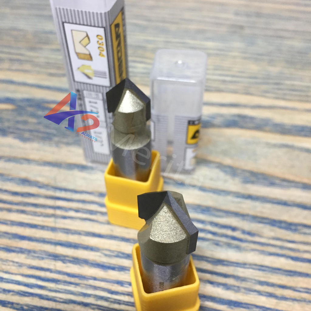 Mũi phay gỗ rãnh chữ V 90độ cốt 1/2"  ARDEN - Made in TAIWAN - Giá 1 mũi