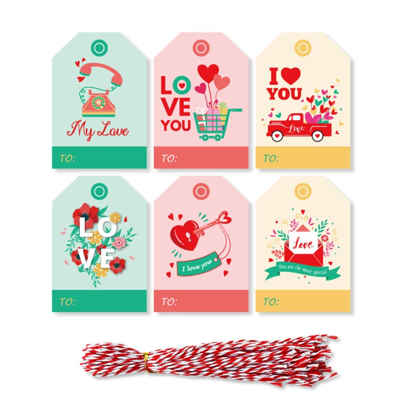 Set 48 Thẻ Giấy Khắc Chữ thank you Kèm Dây Treo Trang Trí Tiệc Cưới 1