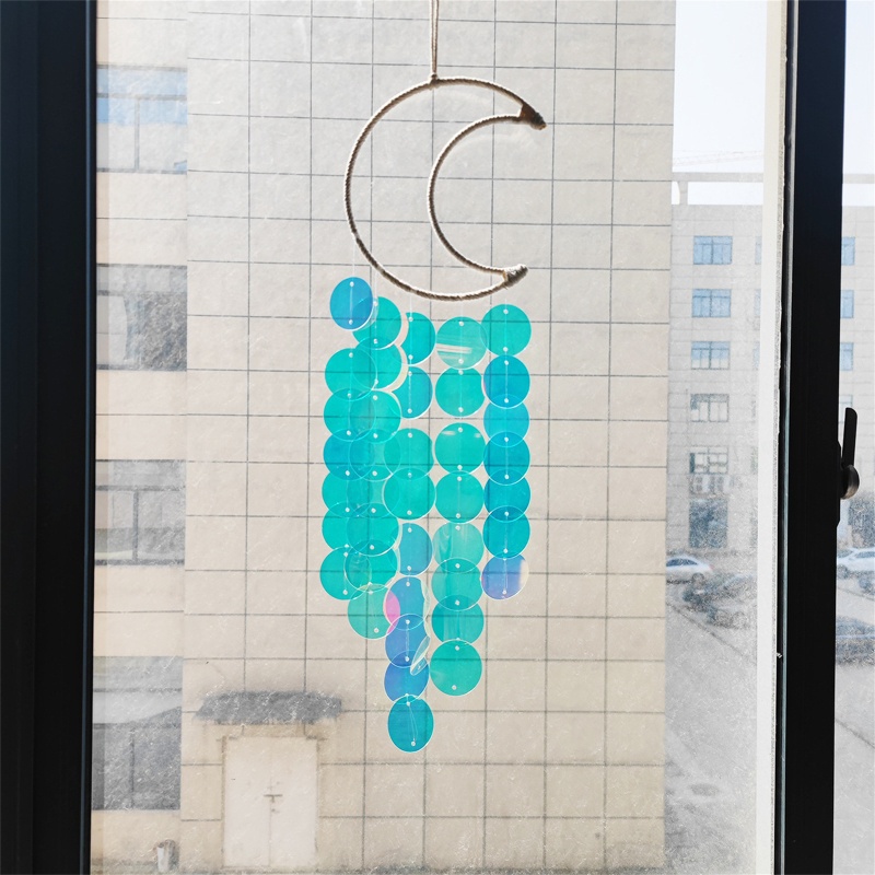 Phụ Kiện Treo Tường Trang Trí Hình Mặt Trăng Đính Kim Sa Lấp Lánh