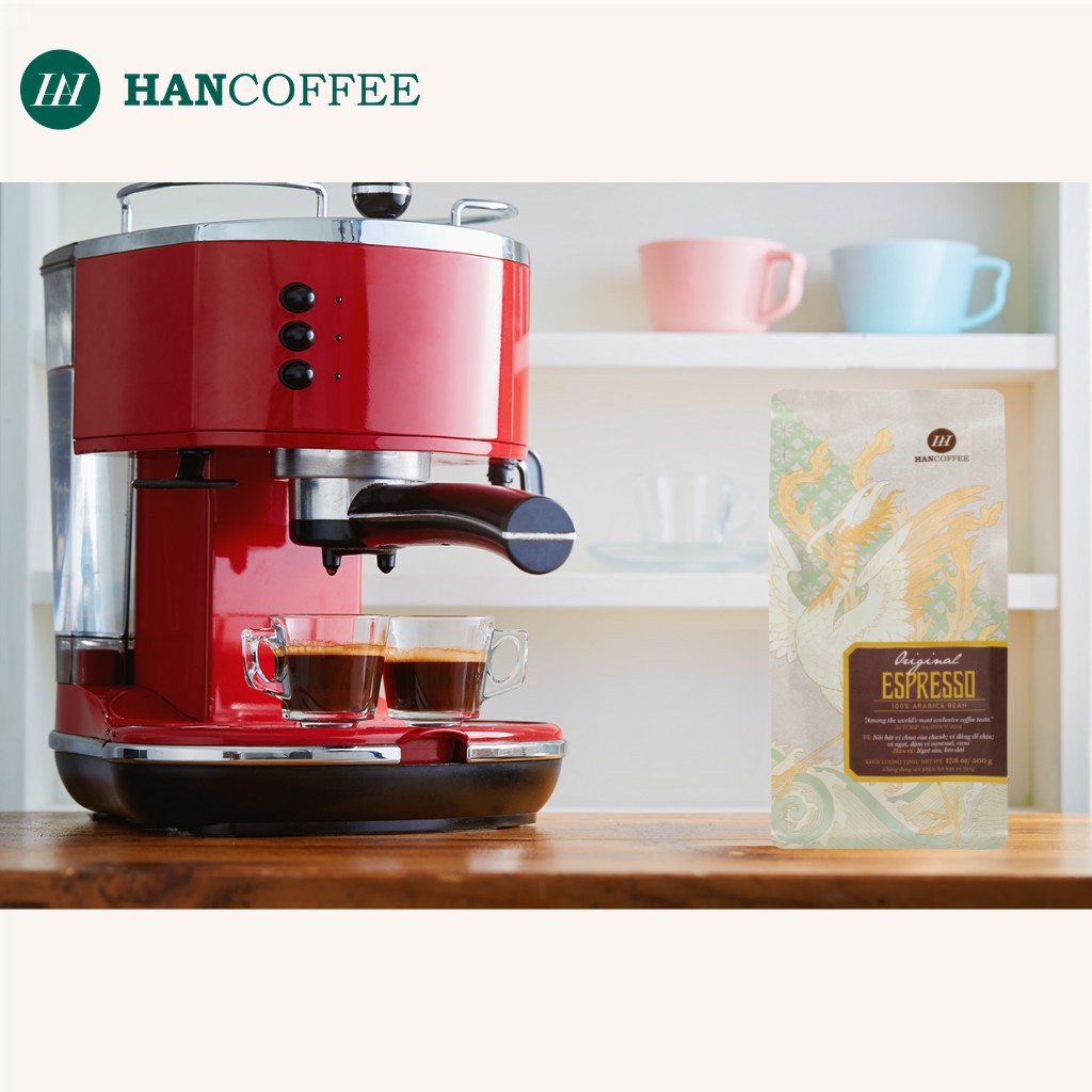 Cà Phê Hạt Rang Pha Máy Espress Rang Hạt Cao Cấp HANCOFFEE Original Arabica Nổi Bật Vị Chua Thanh, Đắng Dịu, Ngọt Sâu