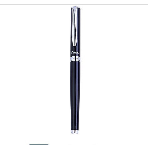 Bút Ký Cao Cấp Pentel nắp vặn mực bi xanh siêu trơn mượt VỎ ĐEN B811A-C kèm hộp nhung sang trọng