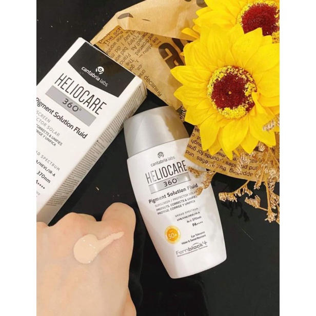 Kem chống nắng Heliocare 360 ​​Pigment Solution Fluid SPF50+