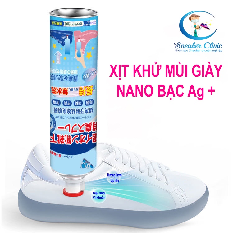 Xịt Khử Mùi Giày, Mồ Hôi Chân, Mùi Tất, Tủ Giày Siêu Tốc Hương Dịu Nhẹ