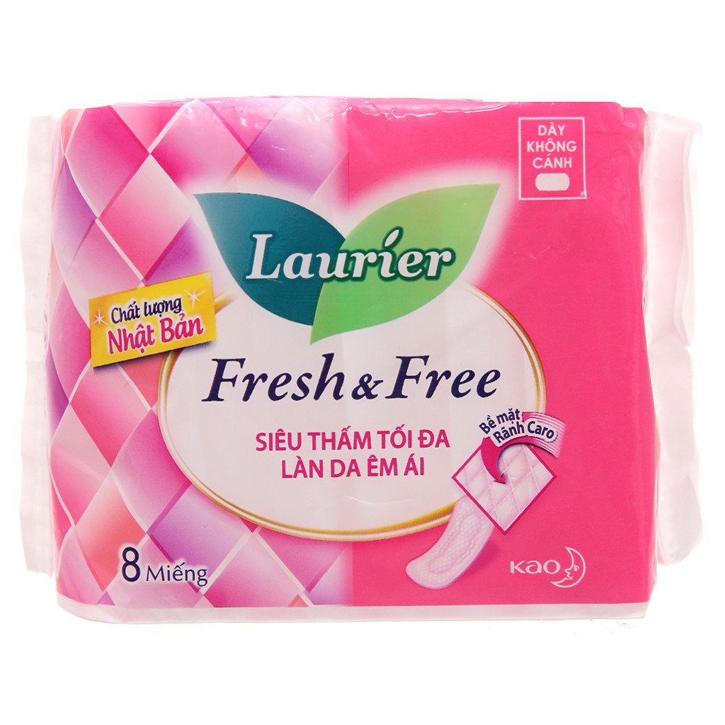 Băng vệ sinh Laurier Fresh & Free đủ loại