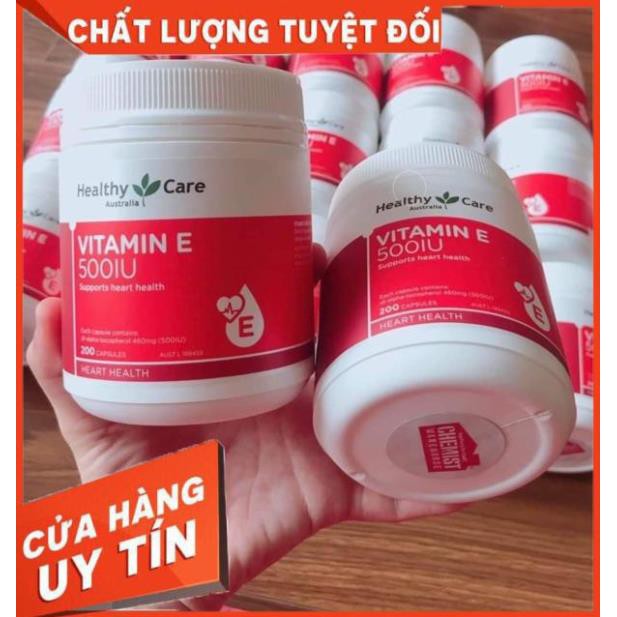 [Hàng Xách Tay] Combo VITAMIN E HEAL THY CARE 500IU 200 viên của ÚC