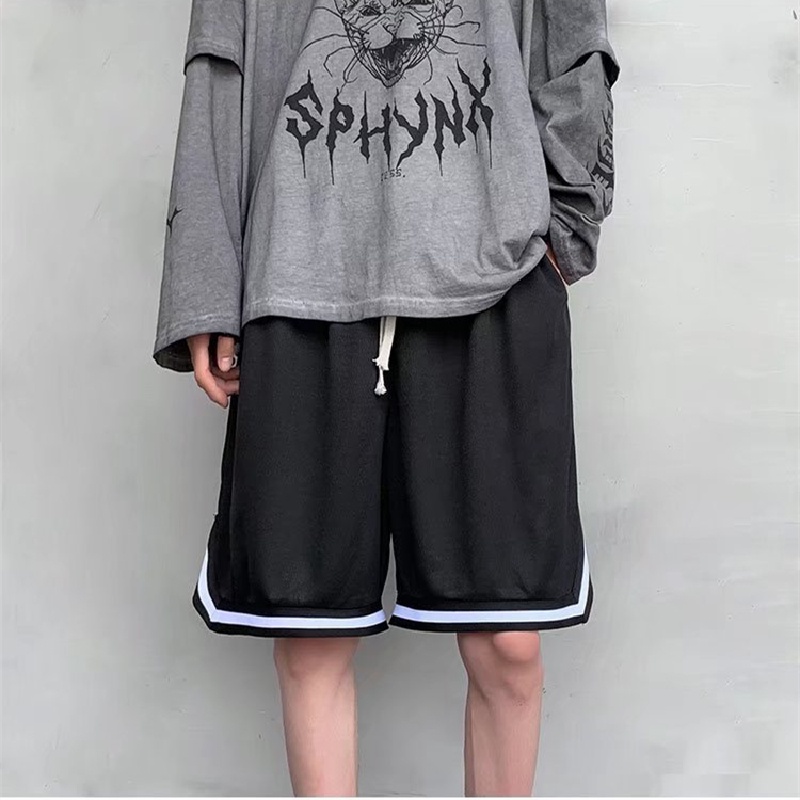 Quần Short Dáng Rộng Lưng Thun Co Giãn Thoải Mái Phong Cách Hàn Quốc Thời Trang Cho Nam Và Nữ size M-2XL