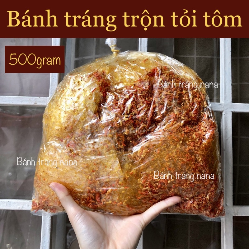 Bánh tráng sa tế tỏi tôm [500gram] ( ảnh shop tự chụp)