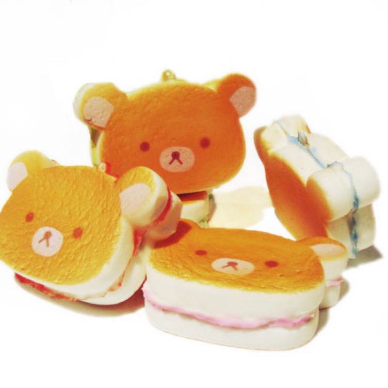 Đồ Chơi Xốp Squishy Giảm Stress Hình Bánh Hamburger Dễ Thương Cho Bé Charms