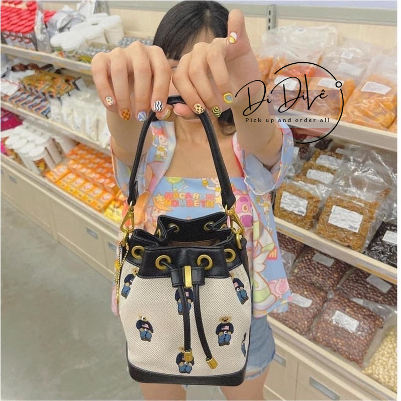 ‼ SẴN  SG ‼ Ttwn Bear Túi Canvas Bánh Ú Tn-1713 - Di Di Lê - Sẵn Ship