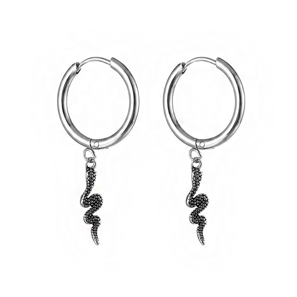 Khuyên Tai Hình Rắn Bằng Thép Không Gỉ Thời Trang Cá Tính Chất Lượng Cao Cho Nam Và Nữ