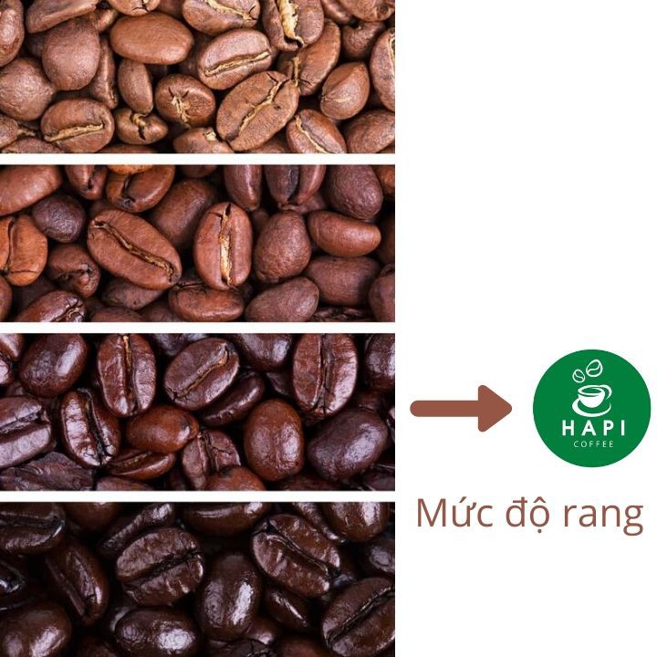 Cafe nguyên chất rang xay mộc Culi Robusta 500g - Hapi Coffee chuyên dùng cho pha phin và pha máy