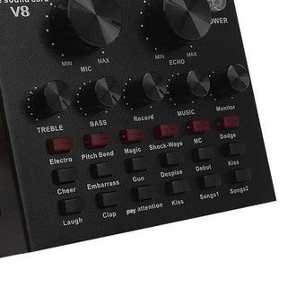 Thẻ âm thanh usb MIXER LIVE STREAMING BROADCAST V8