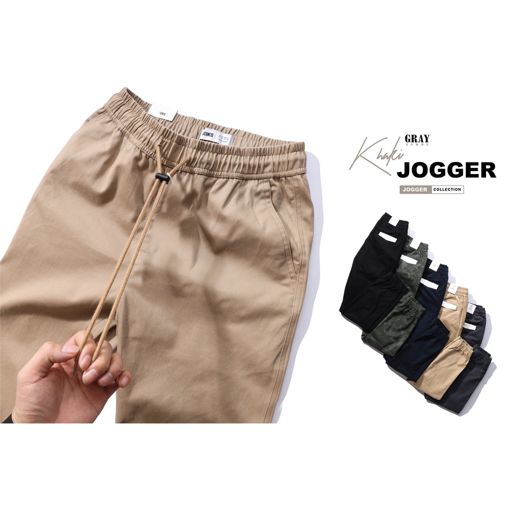 Quần Jogger Nam, Jogger Kaki Bo Gấu GrayHomme Co Giãn Tốt, Phom Ôm, Trẻ Trung, Thanh Lịch - BK106