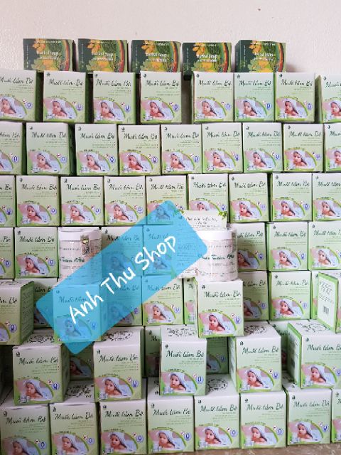 Muối Tắm Bé Sinh Dược 400gr - Độc Mộc, Muối tắm bé thảo dược