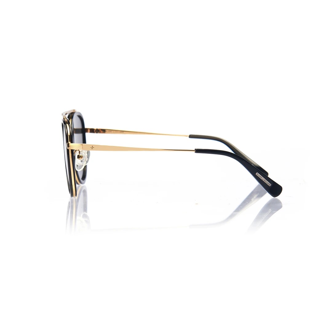 Mắt Kính Thời Trang STOCKHOLM (Black And Gold Metal With Green Lens)