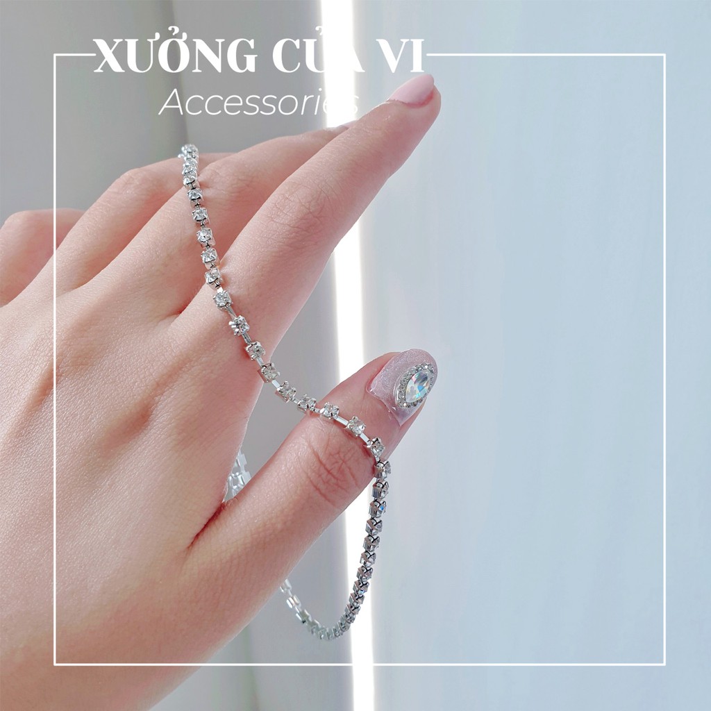 【XuongCuaVi.Acc】 Vòng Cổ Choker Đính Đá Mang Cùng Đầm Đi Tiệc Phong Cách Âu Mỹ VC083 Xưởng Của Vi Accessories