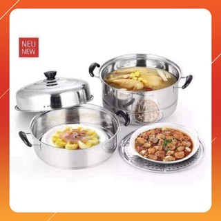 Bộ nồi hấp inox 3 tầng