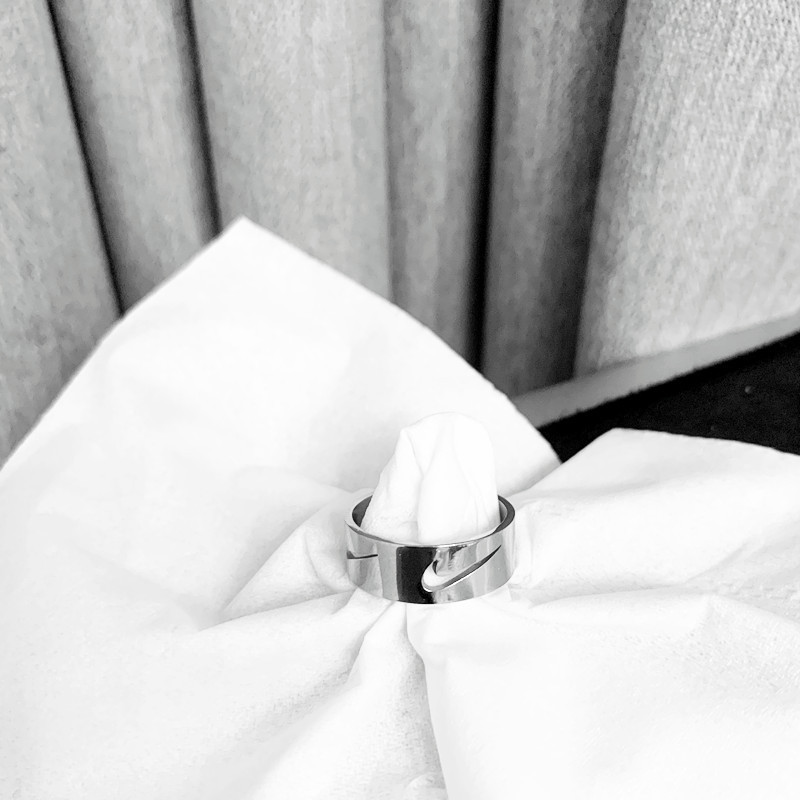 Nhẫn Hở Bằng Thép Không Gỉ Phong Cách Hip Hop